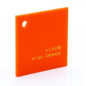 ORANGE ACRYLIC SHEET 2.8mm 4 X 6 266